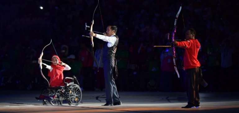 Bulan, Anak Disabilitas Asal Pekanbaru Bangga Bisa Memanah Bareng Presiden Jokowi